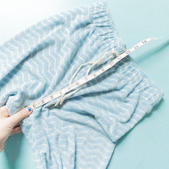 Dandy Del Mar Santorini Blue Terrycloth Matching Set Wide Leg Bralette Size S/M - Picture 9 of 11